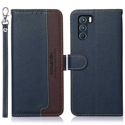 Coque Portefeuille Livre Cuir Etui Clapet A09D pour Oppo K9 Pro 5G Bleu