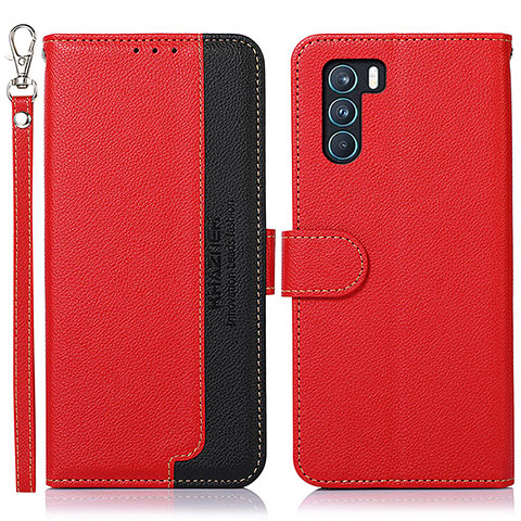 Coque Portefeuille Livre Cuir Etui Clapet A09D pour Oppo K9 Pro 5G Rouge