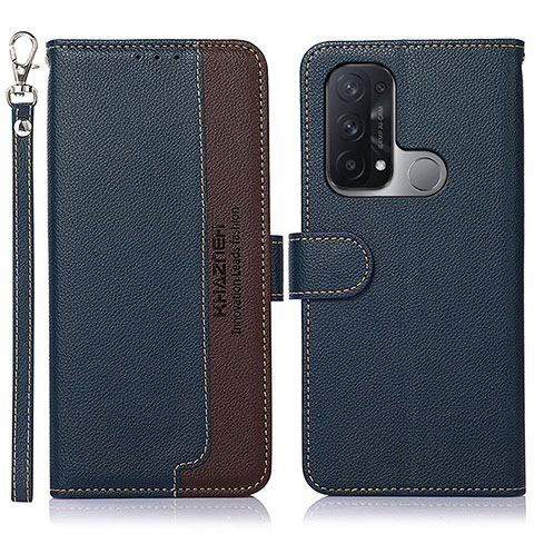 Coque Portefeuille Livre Cuir Etui Clapet A09D pour Oppo Reno5 A Bleu