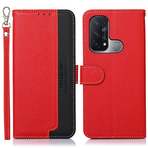 Coque Portefeuille Livre Cuir Etui Clapet A09D pour Oppo Reno5 A Rouge