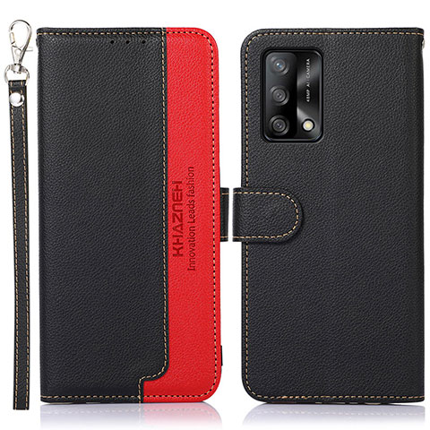 Coque Portefeuille Livre Cuir Etui Clapet A09D pour Oppo Reno6 Lite Noir