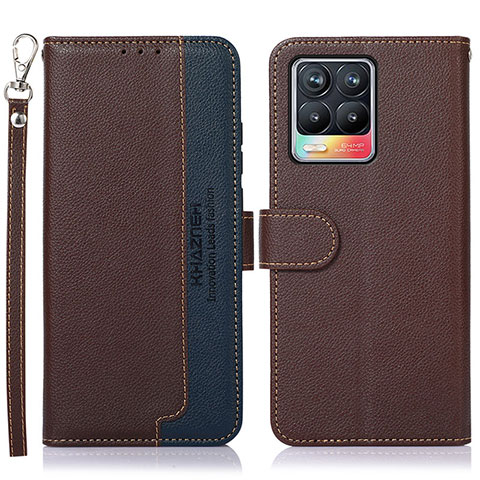 Coque Portefeuille Livre Cuir Etui Clapet A09D pour Realme 8 4G Marron