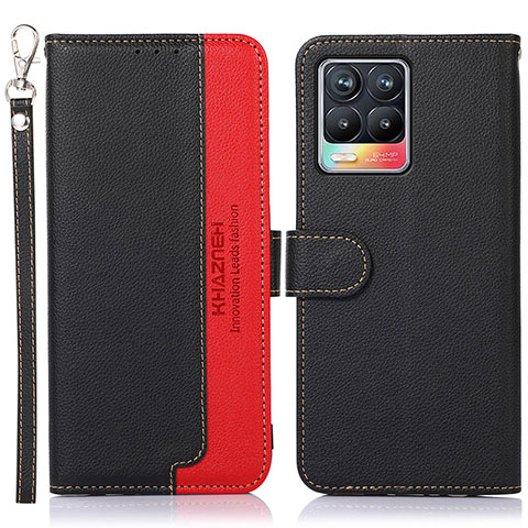 Coque Portefeuille Livre Cuir Etui Clapet A09D pour Realme 8 4G Noir