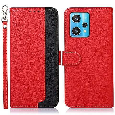 Coque Portefeuille Livre Cuir Etui Clapet A09D pour Realme 9 4G Rouge