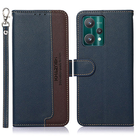 Coque Portefeuille Livre Cuir Etui Clapet A09D pour Realme 9 5G Bleu