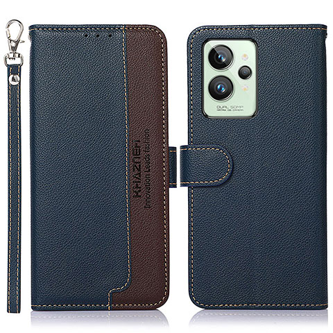 Coque Portefeuille Livre Cuir Etui Clapet A09D pour Realme GT2 Pro 5G Bleu