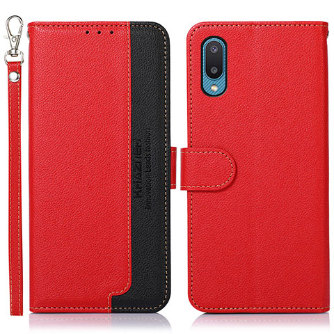 Coque Portefeuille Livre Cuir Etui Clapet A09D pour Samsung Galaxy A02 Rouge