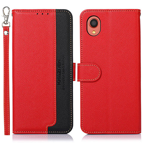 Coque Portefeuille Livre Cuir Etui Clapet A09D pour Samsung Galaxy A22 5G SC-56B Rouge