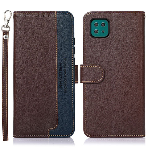 Coque Portefeuille Livre Cuir Etui Clapet A09D pour Samsung Galaxy A22s 5G Marron