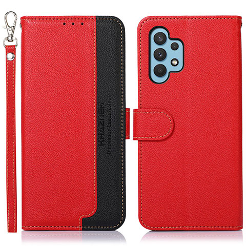 Coque Portefeuille Livre Cuir Etui Clapet A09D pour Samsung Galaxy A32 4G Rouge