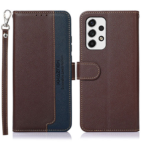 Coque Portefeuille Livre Cuir Etui Clapet A09D pour Samsung Galaxy A53 5G Marron