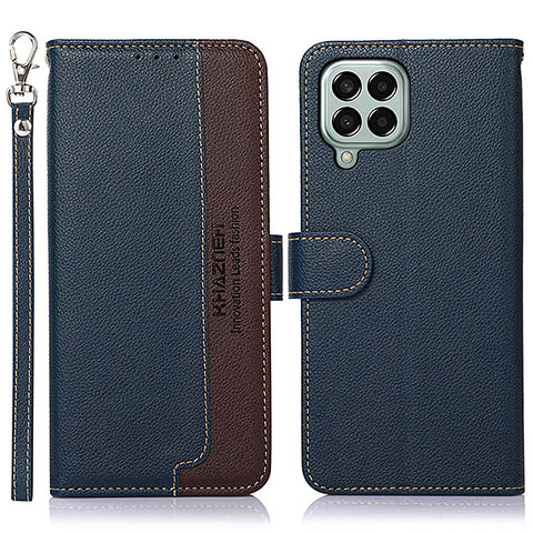 Coque Portefeuille Livre Cuir Etui Clapet A09D pour Samsung Galaxy M33 5G Bleu