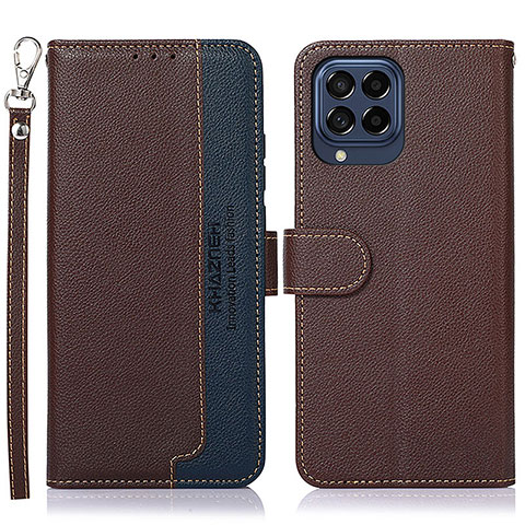 Coque Portefeuille Livre Cuir Etui Clapet A09D pour Samsung Galaxy M53 5G Marron