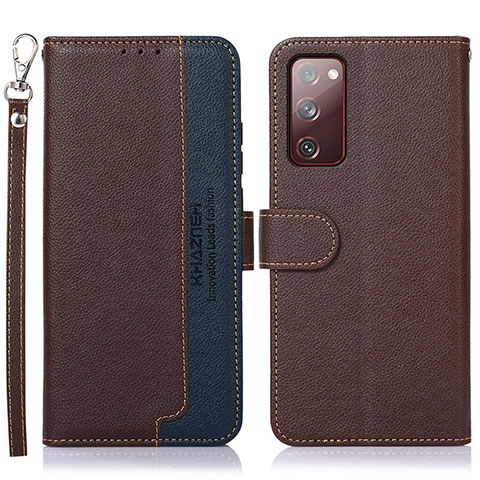 Coque Portefeuille Livre Cuir Etui Clapet A09D pour Samsung Galaxy S20 FE 5G Marron