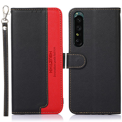 Coque Portefeuille Livre Cuir Etui Clapet A09D pour Sony Xperia 1 IV Noir