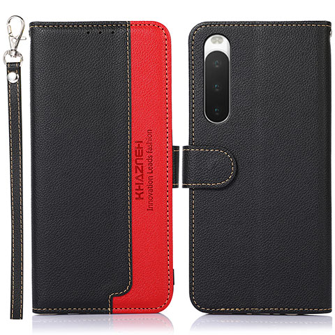 Coque Portefeuille Livre Cuir Etui Clapet A09D pour Sony Xperia 10 V Noir