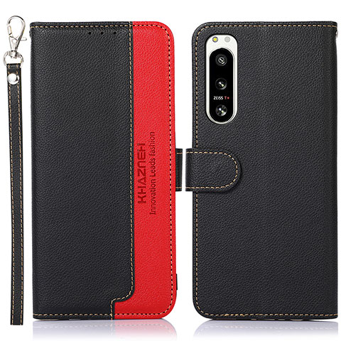 Coque Portefeuille Livre Cuir Etui Clapet A09D pour Sony Xperia 5 IV Noir