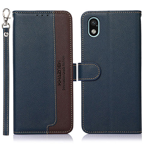 Coque Portefeuille Livre Cuir Etui Clapet A09D pour Sony Xperia Ace III SO-53C Bleu