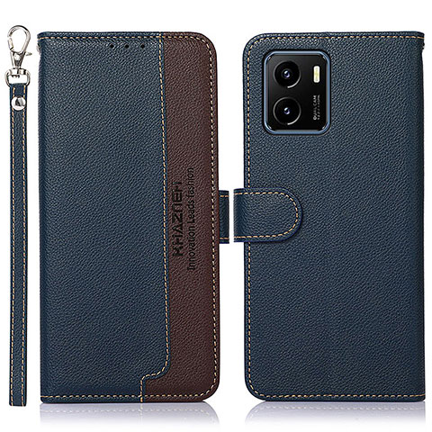 Coque Portefeuille Livre Cuir Etui Clapet A09D pour Vivo Y10 t1 Bleu