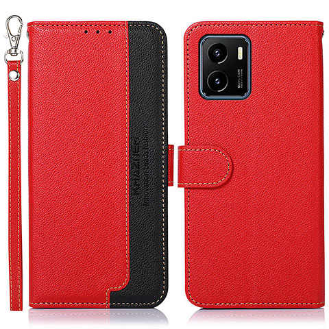 Coque Portefeuille Livre Cuir Etui Clapet A09D pour Vivo Y10 t1 Rouge