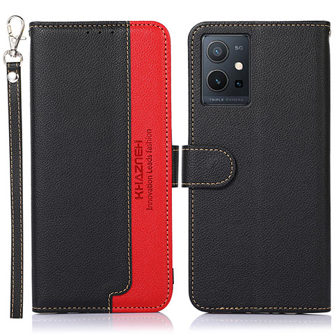 Coque Portefeuille Livre Cuir Etui Clapet A09D pour Vivo Y33e 5G Noir