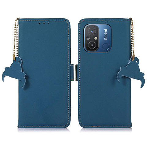 Coque Portefeuille Livre Cuir Etui Clapet A09D pour Xiaomi Poco C55 Bleu