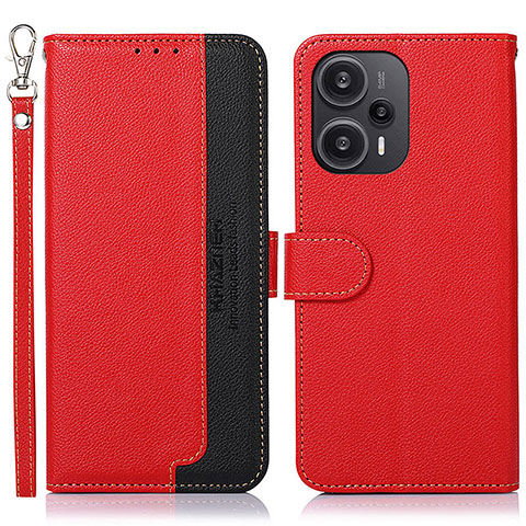 Coque Portefeuille Livre Cuir Etui Clapet A09D pour Xiaomi Poco F5 5G Rouge