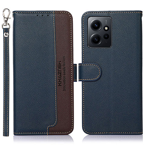 Coque Portefeuille Livre Cuir Etui Clapet A09D pour Xiaomi Redmi Note 12 4G Bleu