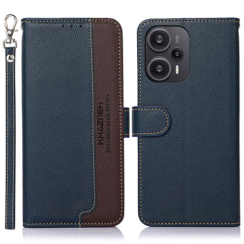 Coque Portefeuille Livre Cuir Etui Clapet A09D pour Xiaomi Redmi Note 12 Turbo 5G Bleu