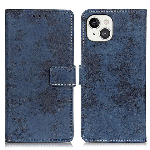 Coque Portefeuille Livre Cuir Etui Clapet A10 pour Apple iPhone 13 Bleu