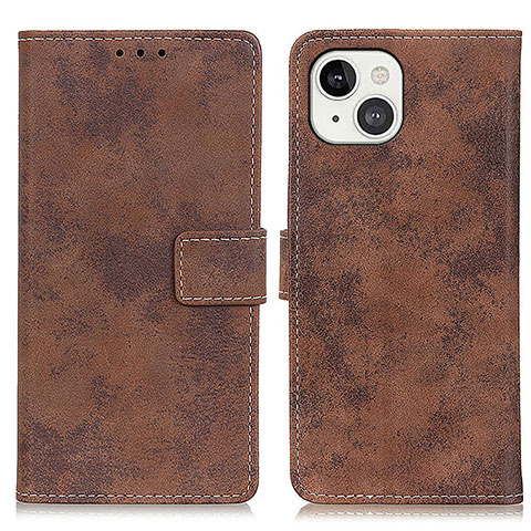 Coque Portefeuille Livre Cuir Etui Clapet A10 pour Apple iPhone 13 Mini Marron