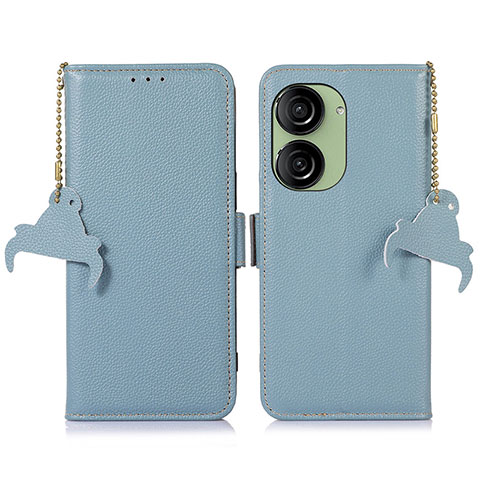 Coque Portefeuille Livre Cuir Etui Clapet A10D pour Asus ZenFone 10 Bleu Clair