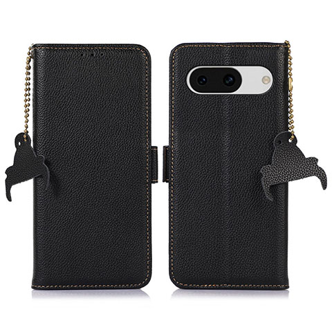 Coque Portefeuille Livre Cuir Etui Clapet A10D pour Google Pixel 8a 5G Noir