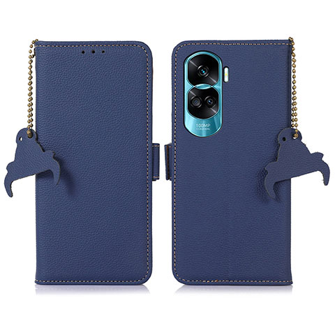 Coque Portefeuille Livre Cuir Etui Clapet A10D pour Huawei Honor 90 Lite 5G Bleu