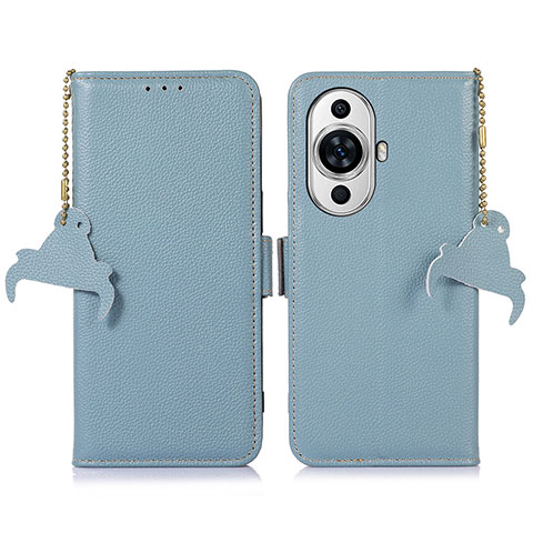 Coque Portefeuille Livre Cuir Etui Clapet A10D pour Huawei Nova 11 Bleu Clair