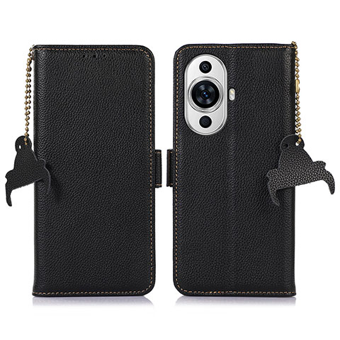 Coque Portefeuille Livre Cuir Etui Clapet A10D pour Huawei Nova 11 Noir