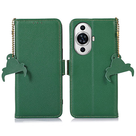 Coque Portefeuille Livre Cuir Etui Clapet A10D pour Huawei Nova 11 Pro Vert