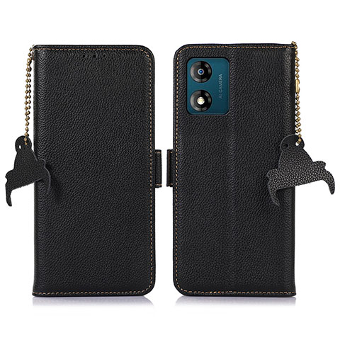 Coque Portefeuille Livre Cuir Etui Clapet A10D pour Motorola Moto E13 Noir