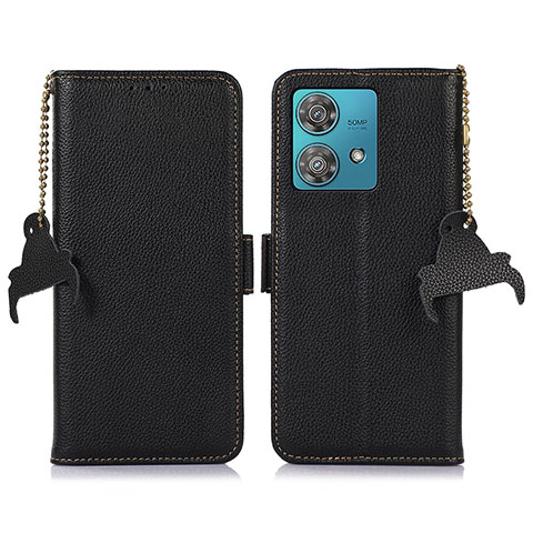 Coque Portefeuille Livre Cuir Etui Clapet A10D pour Motorola Moto Edge 40 Neo 5G Noir