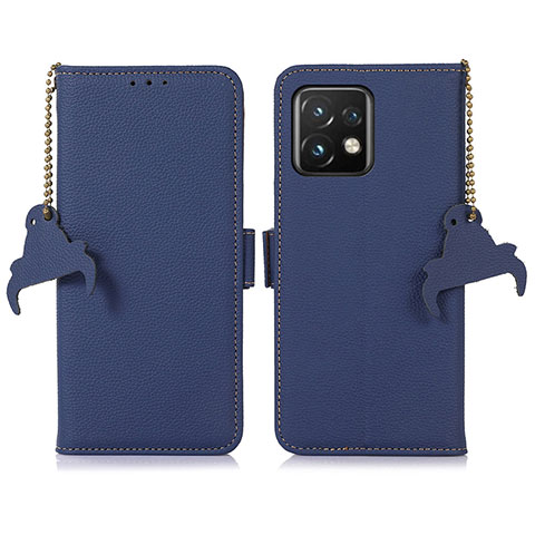 Coque Portefeuille Livre Cuir Etui Clapet A10D pour Motorola Moto Edge 40 Pro 5G Bleu