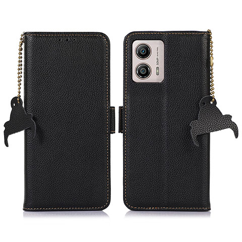 Coque Portefeuille Livre Cuir Etui Clapet A10D pour Motorola Moto G53 5G Noir