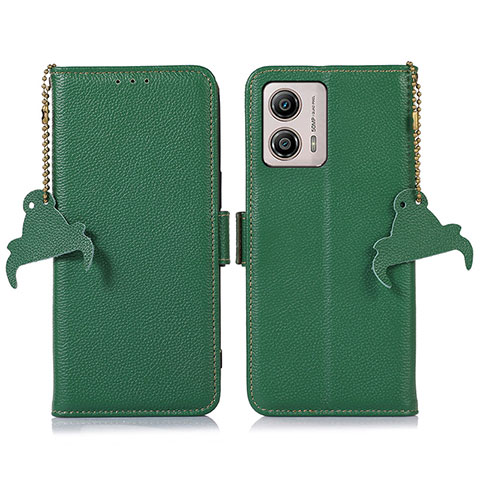 Coque Portefeuille Livre Cuir Etui Clapet A10D pour Motorola Moto G53 5G Vert