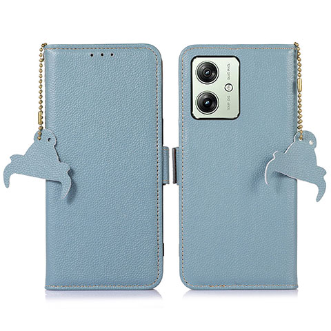 Coque Portefeuille Livre Cuir Etui Clapet A10D pour Motorola Moto G54 5G Bleu Clair