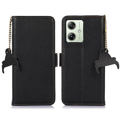 Coque Portefeuille Livre Cuir Etui Clapet A10D pour Motorola Moto G54 5G Noir