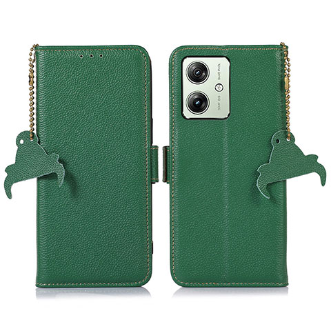 Coque Portefeuille Livre Cuir Etui Clapet A10D pour Motorola Moto G54 5G Vert