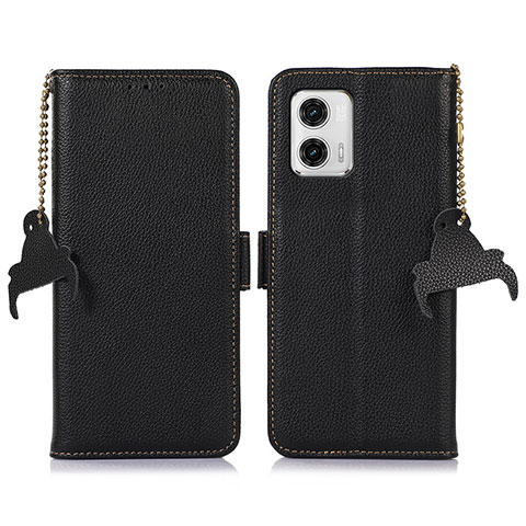 Coque Portefeuille Livre Cuir Etui Clapet A10D pour Motorola Moto G73 5G Noir