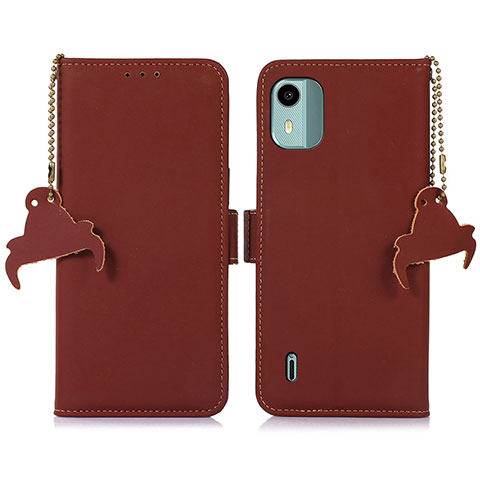 Coque Portefeuille Livre Cuir Etui Clapet A10D pour Nokia C12 Marron