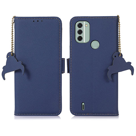 Coque Portefeuille Livre Cuir Etui Clapet A10D pour Nokia C31 Bleu