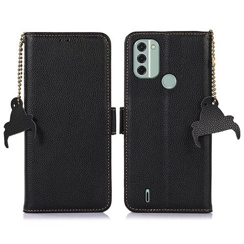 Coque Portefeuille Livre Cuir Etui Clapet A10D pour Nokia C31 Noir