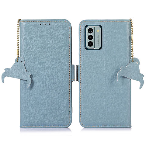 Coque Portefeuille Livre Cuir Etui Clapet A10D pour Nokia G22 Bleu Clair